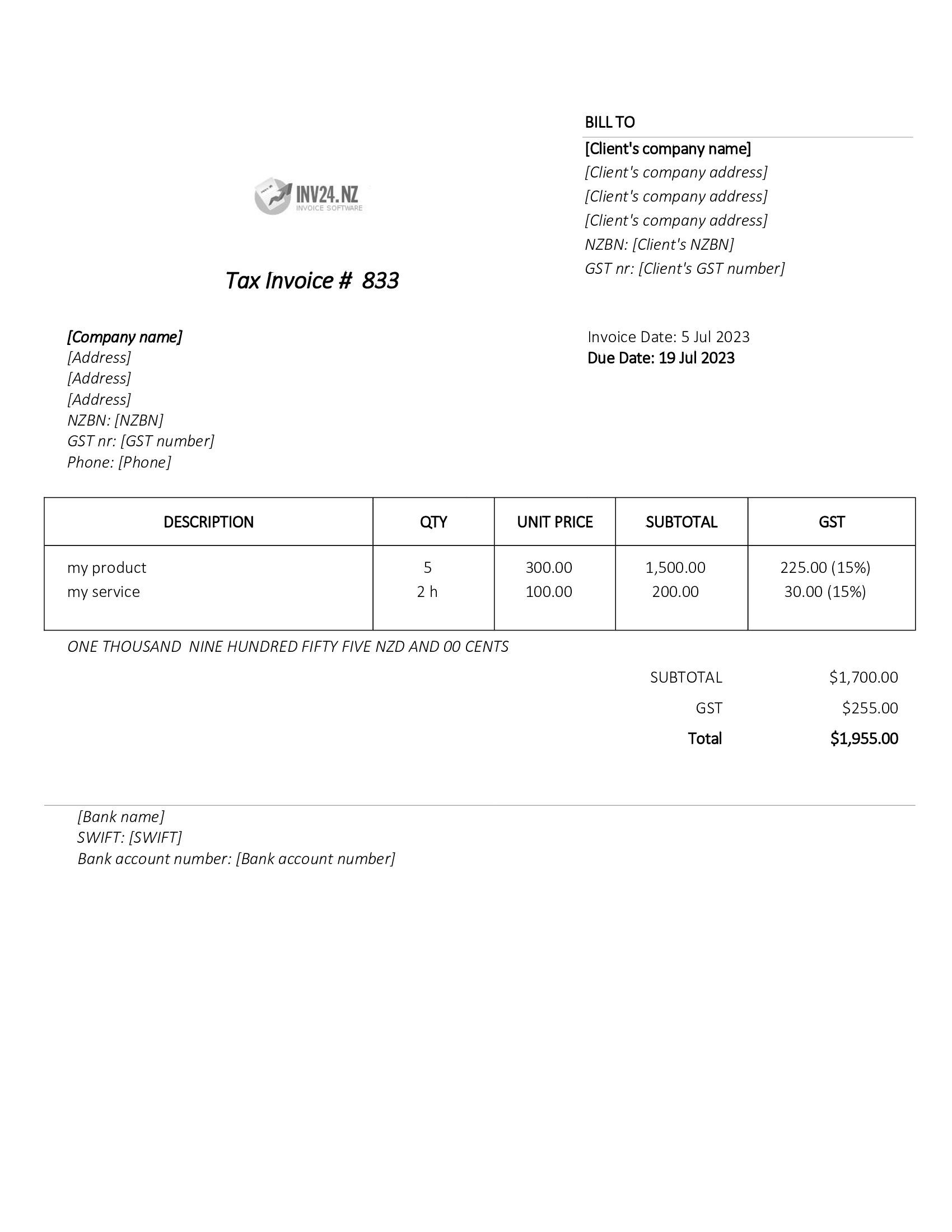 Traditional paper invoicing New Zealand