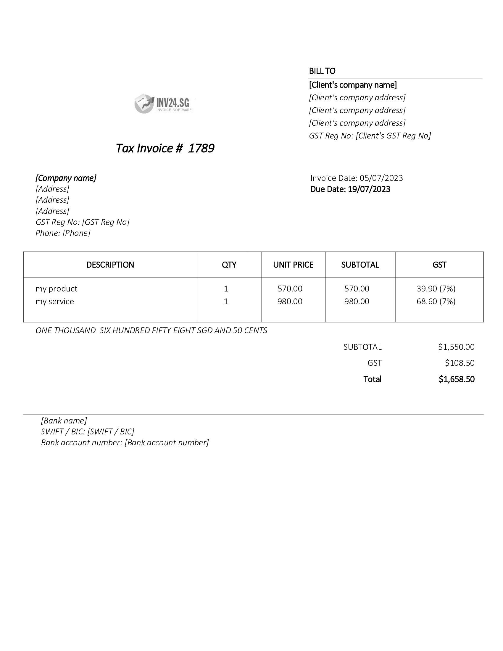 paper invoice