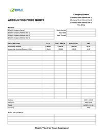 accounting quote template uae