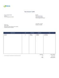 construction services basic invoice template uae