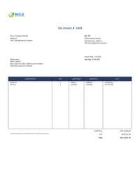 garments basic invoice template uae