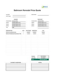 bathroom remodel quote template uae