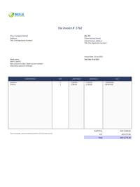 self-employed cleaner blank invoice template uae