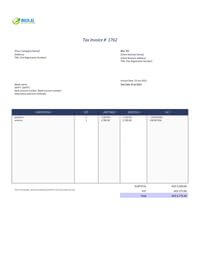 recording studio blank invoice template uae