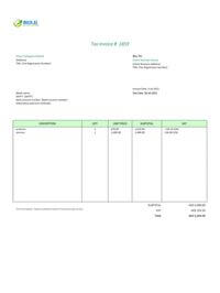 self-employed business invoice template uae