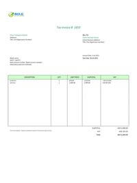 normal business invoice template uae