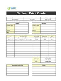 canteen quote template uae