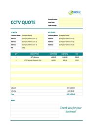 cctv quote template uae