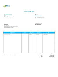 standard construction invoice template uae