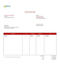 dance contractor invoice template uae