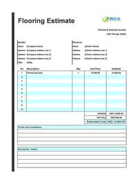 flooring estimate template uae