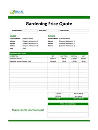 gardening quote template uae