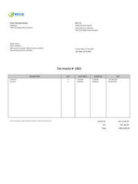 dance invoice draft uae