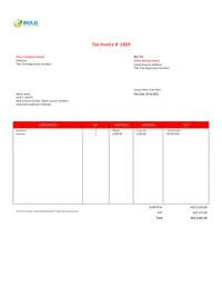 cash invoice layout uae