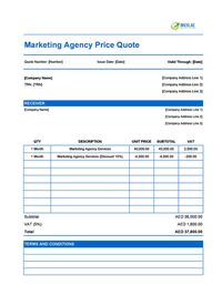 marketing agency quote template uae