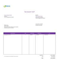 standard photography invoice template uae