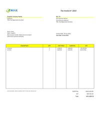 freelance editor purchase invoice format uae