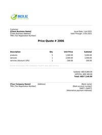 quotation format uae quotation format uae