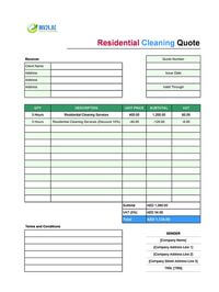 residential cleaning quote template uae