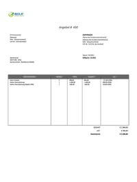Angebot Template Österreich Angebot Template Österreich