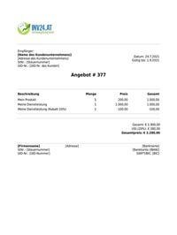 Angebot Vorlage Österreich Angebot Vorlage Österreich