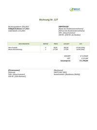 Einfache Rechnungsvorlage Österreich Einfache Rechnungsvorlage Österreich