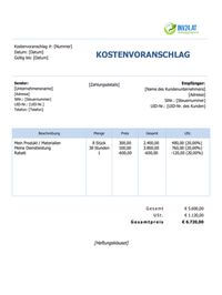 Kostenvoranschlag schreiben Muster Österreich Kostenvoranschlag schreiben Muster Österreich
