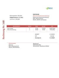 Rechnung Design Vorlage Österreich Rechnung Design Vorlage Österreich