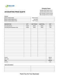 accounting quote template australia
