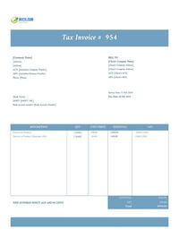 Australian blank invoice template xls