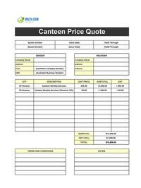 canteen quote template australia