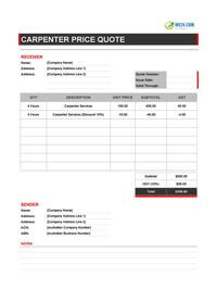carpenter quote template australia