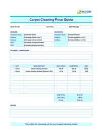 carpet cleaning quote template australia