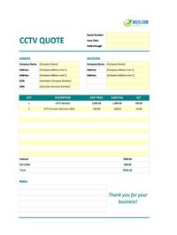 cctv quote template australia