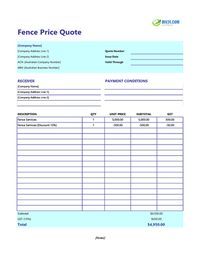 fence quote template australia