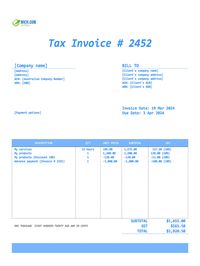 final invoice template Australia