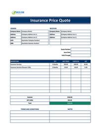 insurance quote template australia