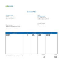 work invoice template with bank details australia