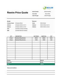 rewire quote template australia