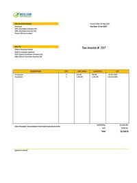 sales invoice template australia