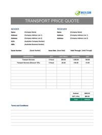 transport quote template australia