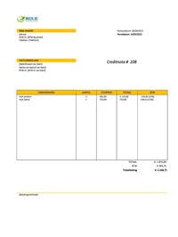 creditnota voorbeeld België creditnota voorbeeld België