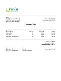 offerte voorbeeld pdf België offerte voorbeeld pdf België