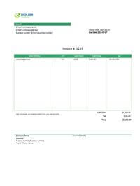 standard consulting invoice template canada