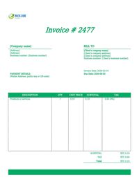crypto invoice template Canada