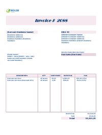 Daycare invoice template canada