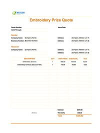 embroidery quote template canada