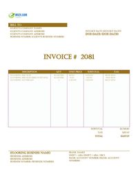 Flooring invoice template canada