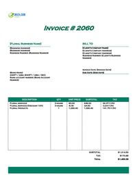 Floral invoice template canada