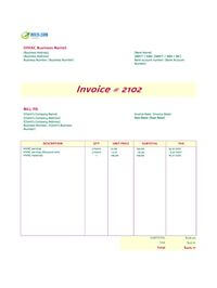 HVAC invoice template canada